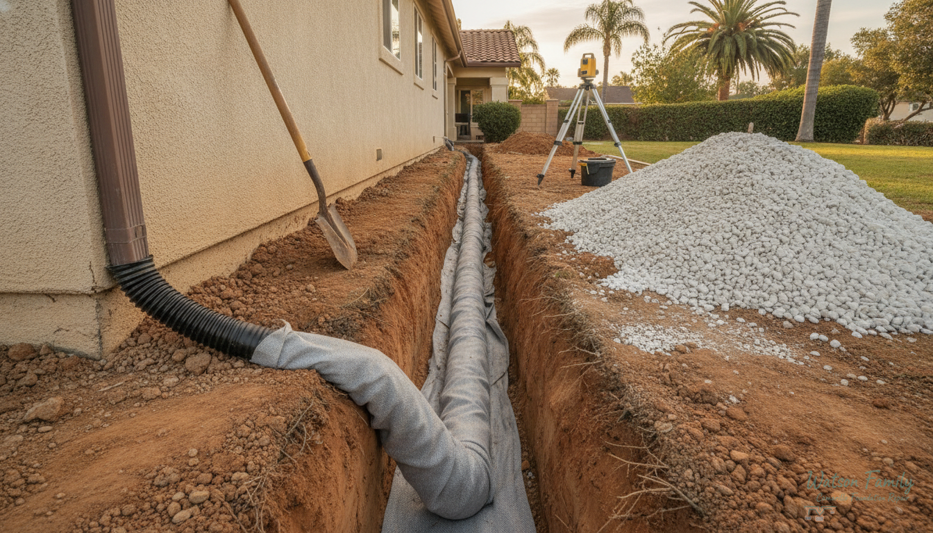 Drainage Correction & French Drain Installation