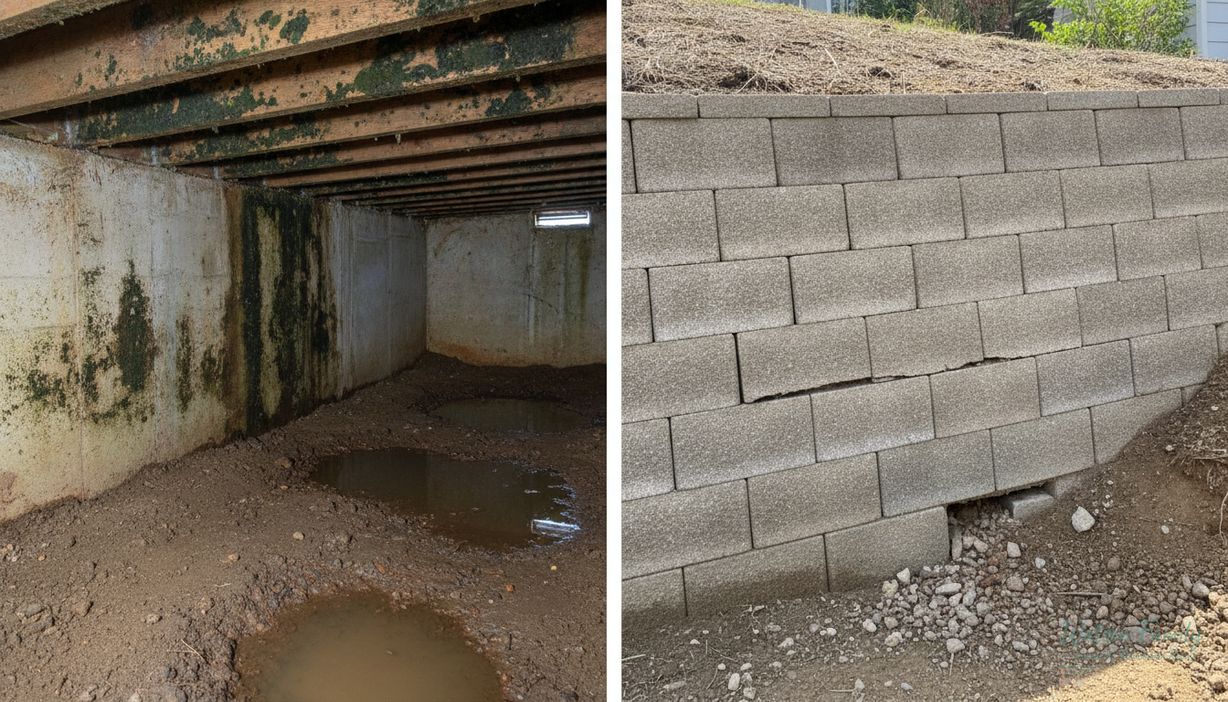 Crawl Space Moisture and Retaining Walls: Two Often-Overlooked Foundation Threats in Camarillo